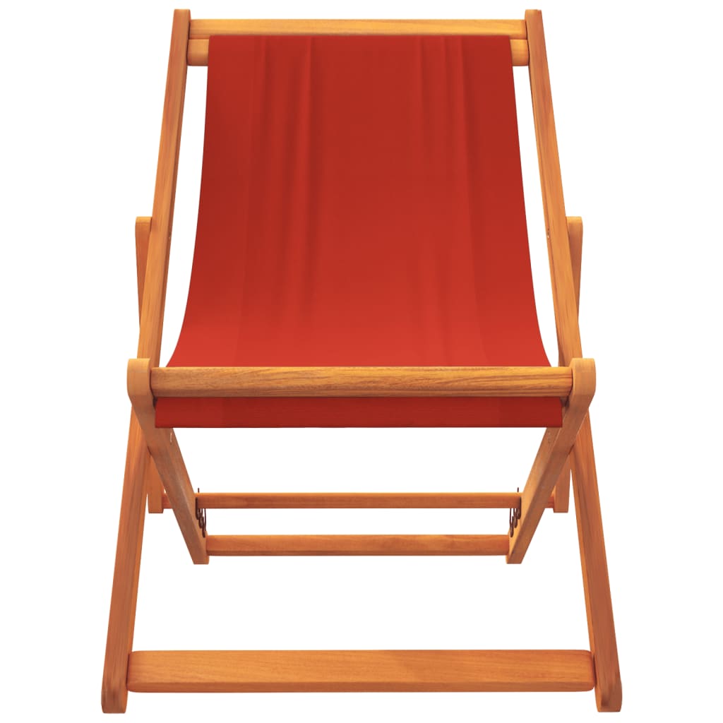Strandstoelen 2 st inklapbaar stof rood is nu te koop bij PeponiXL, paradijselijk wonen!