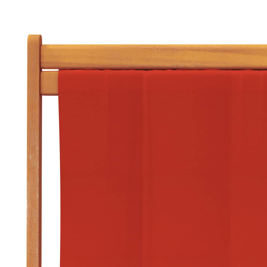 Strandstoelen 2 st inklapbaar stof rood is nu te koop bij PeponiXL, paradijselijk wonen!