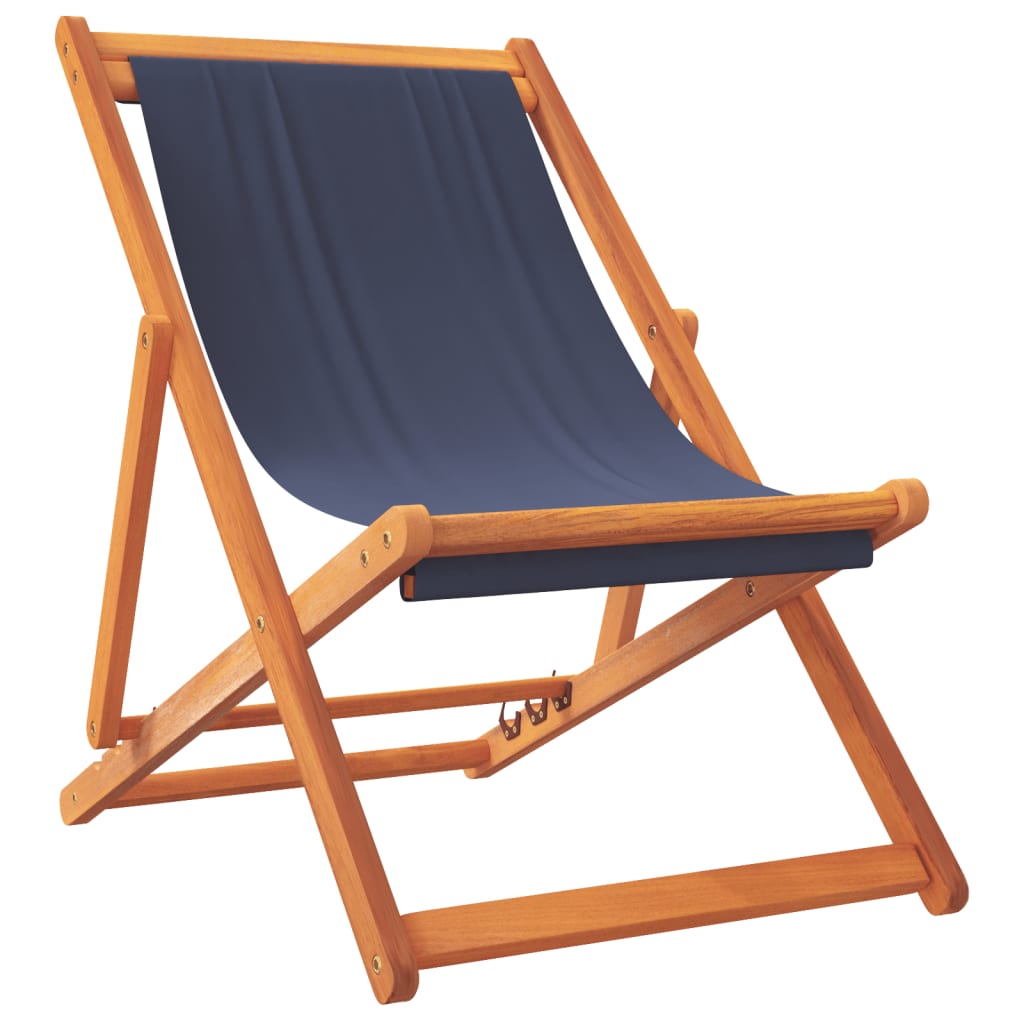 Strandstoelen 2 st inklapbaar stof blauw is nu te koop bij PeponiXL, paradijselijk wonen!