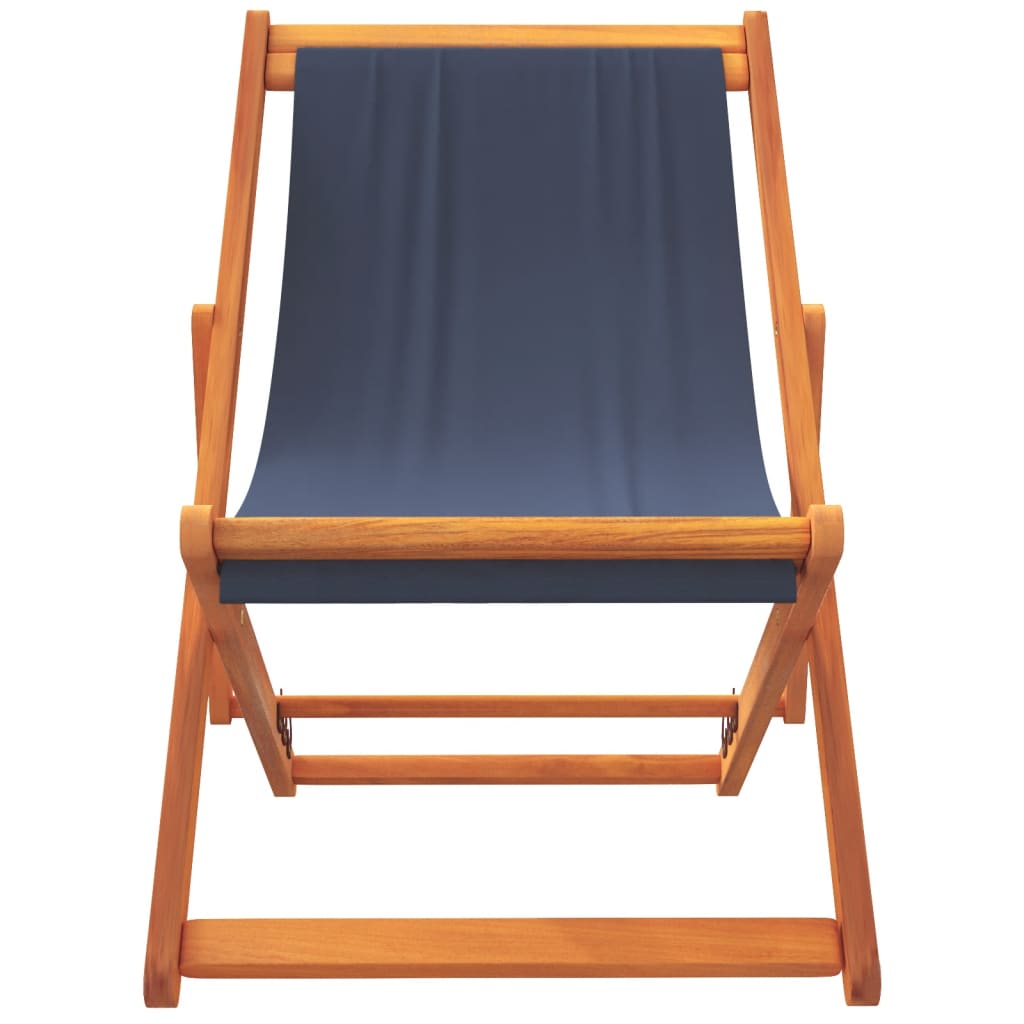 Strandstoelen 2 st inklapbaar stof blauw is nu te koop bij PeponiXL, paradijselijk wonen!