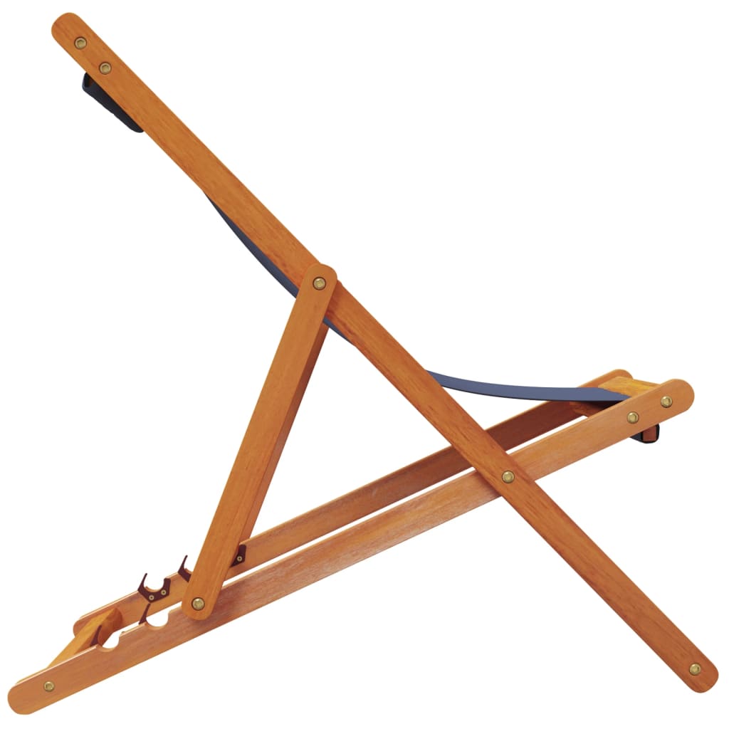 Strandstoelen 2 st inklapbaar stof blauw is nu te koop bij PeponiXL, paradijselijk wonen!