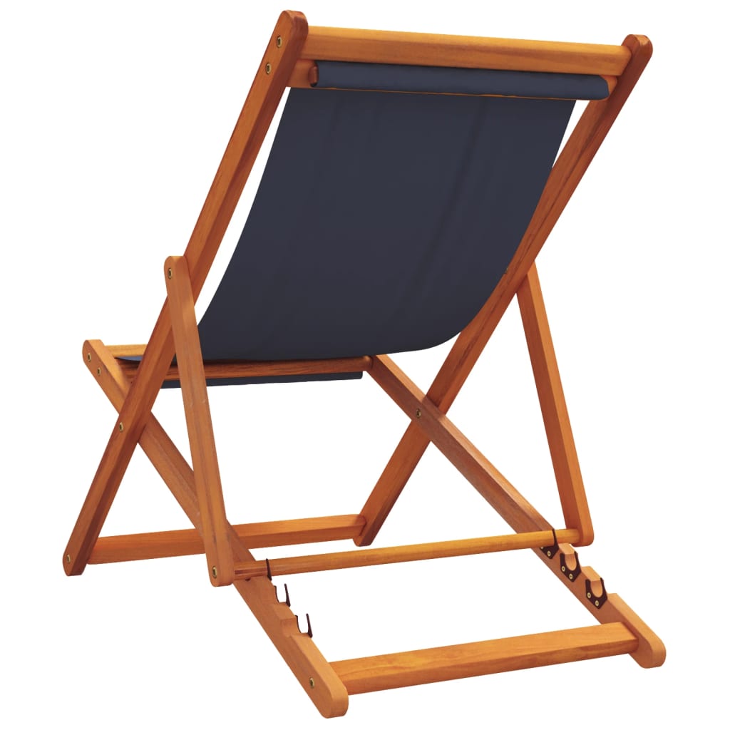 Strandstoelen 2 st inklapbaar stof blauw is nu te koop bij PeponiXL, paradijselijk wonen!