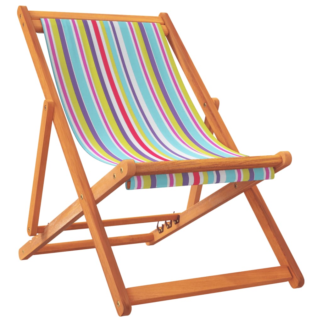 Strandstoelen 2 st inklapbaar stof meerkleurig is nu te koop bij PeponiXL, paradijselijk wonen!