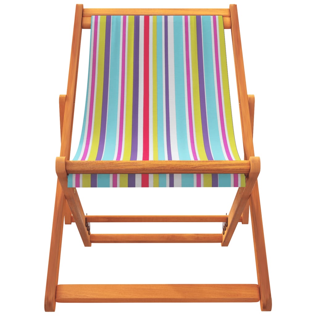 Strandstoelen 2 st inklapbaar stof meerkleurig is nu te koop bij PeponiXL, paradijselijk wonen!