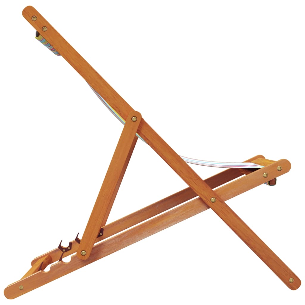 Strandstoelen 2 st inklapbaar stof meerkleurig is nu te koop bij PeponiXL, paradijselijk wonen!