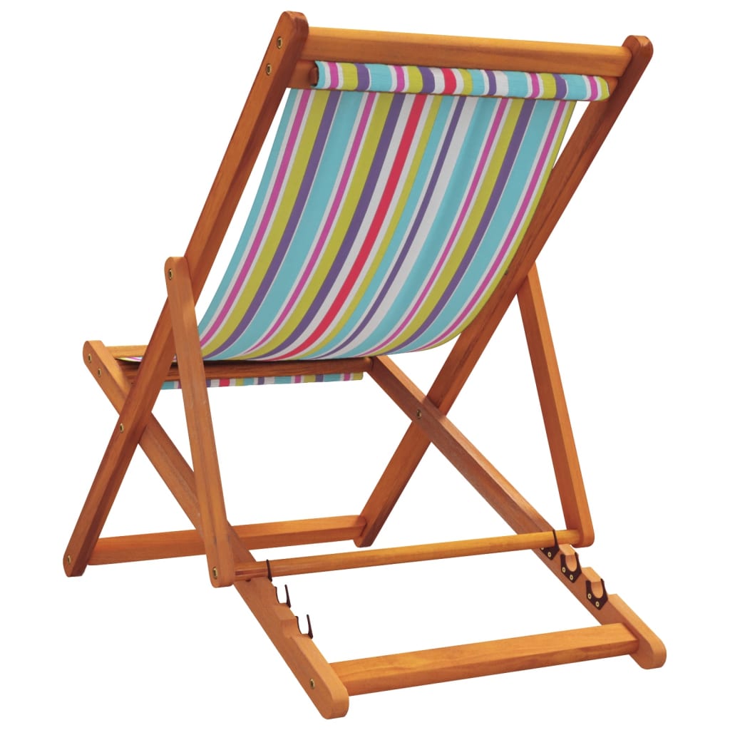 Strandstoelen 2 st inklapbaar stof meerkleurig is nu te koop bij PeponiXL, paradijselijk wonen!
