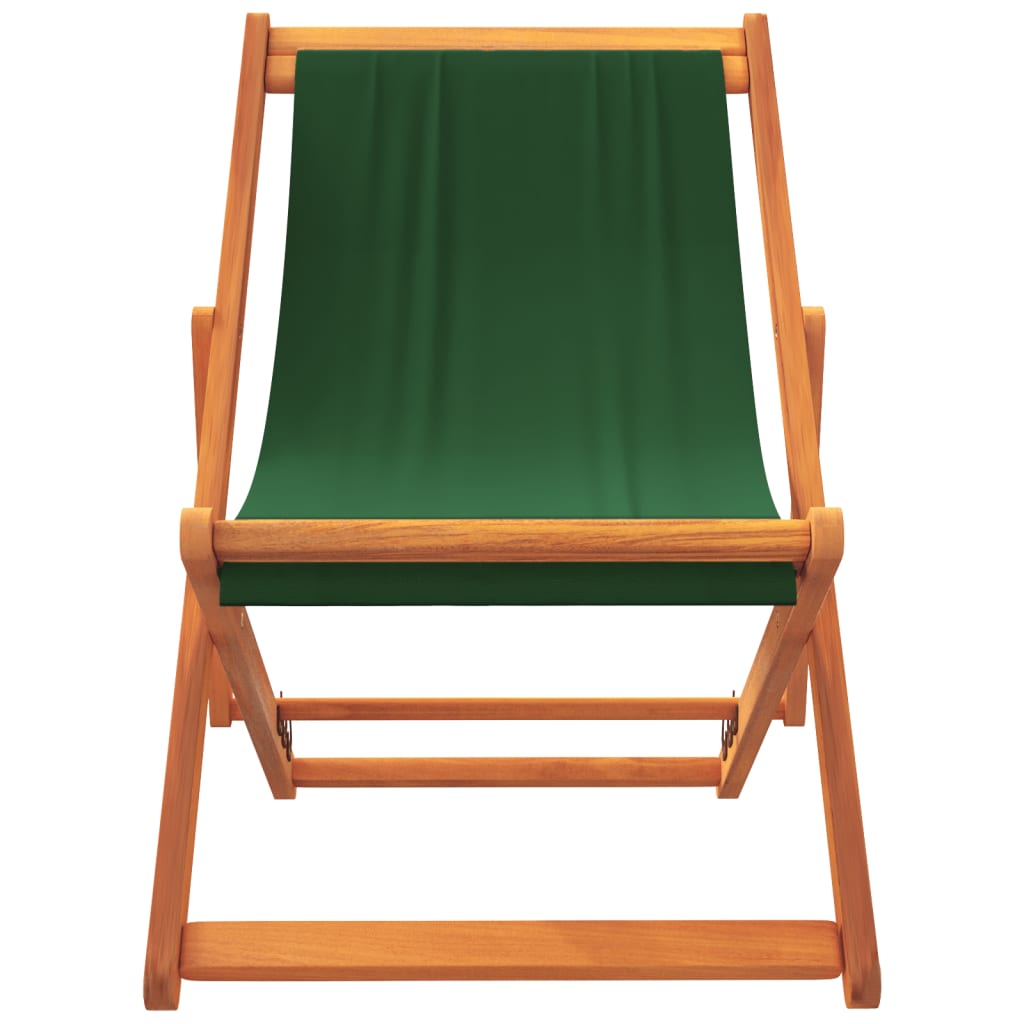 Strandstoelen 2 st inklapbaar stof groen is nu te koop bij PeponiXL, paradijselijk wonen!