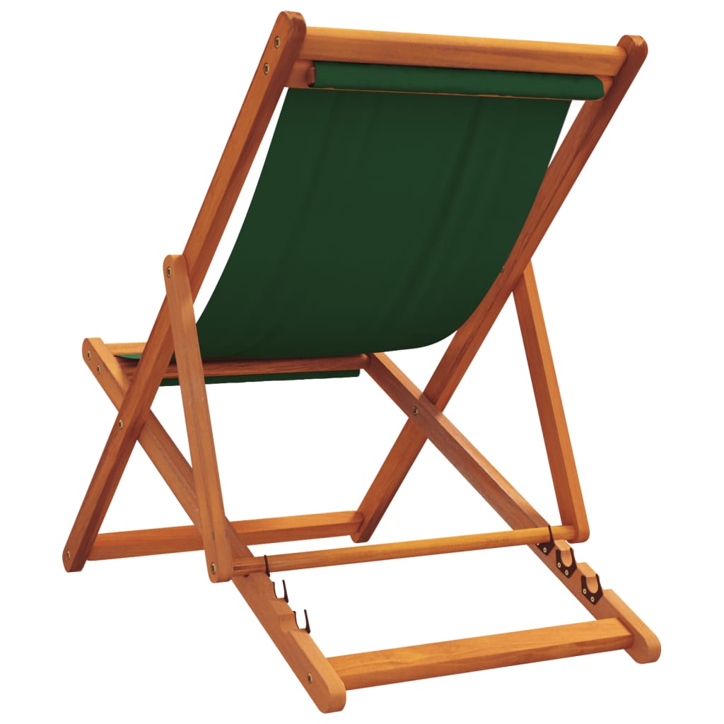Strandstoelen 2 st inklapbaar stof groen is nu te koop bij PeponiXL, paradijselijk wonen!
