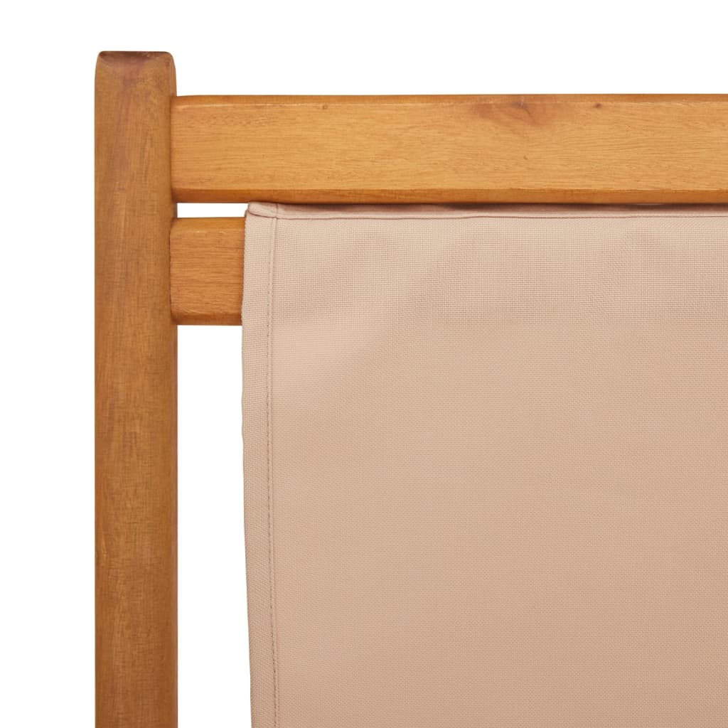 Strandstroelen 2 st inklapbaar stof en massief hout taupe is nu te koop bij PeponiXL, paradijselijk wonen!