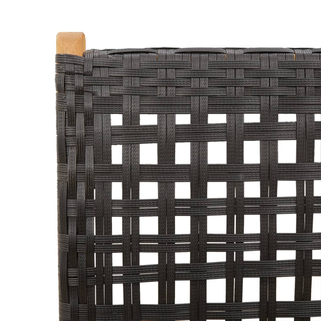 Tuinstoelen 8 st verstelbaar poly rattan en massief hout zwart is nu te koop bij PeponiXL, paradijselijk wonen!