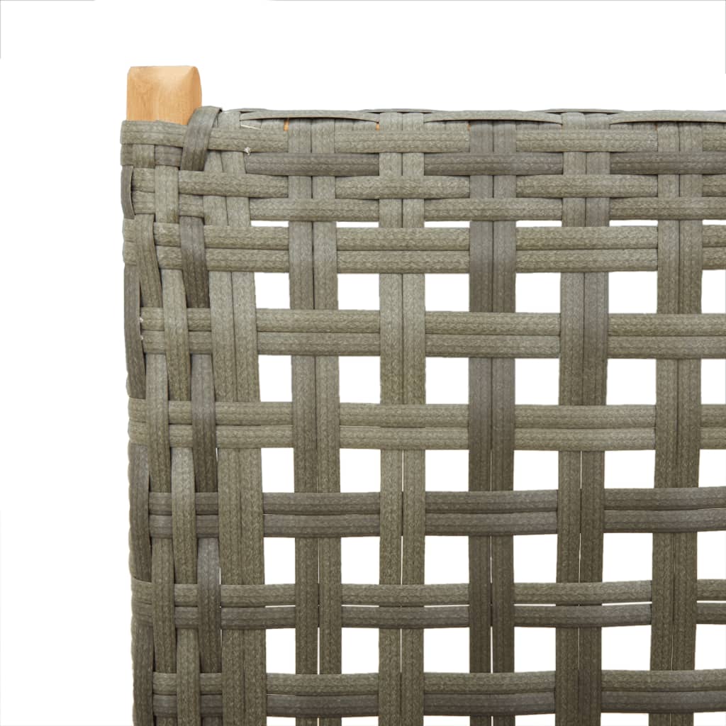 Tuinstoelen 8 st verstelbaar poly rattan en massief hout grijs is nu te koop bij PeponiXL, paradijselijk wonen!