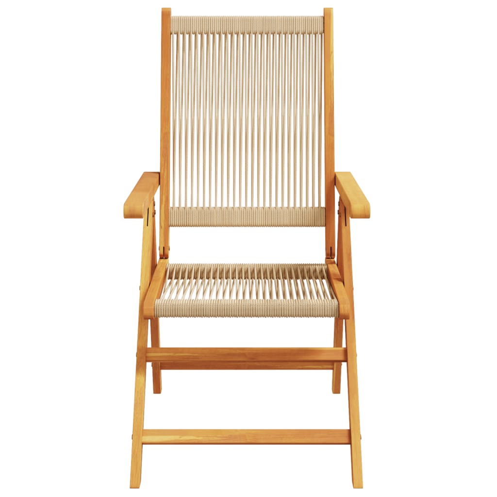 Tuinstoelen 4 st verstelbaar massief acaciahout beige is nu te koop bij PeponiXL, paradijselijk wonen!