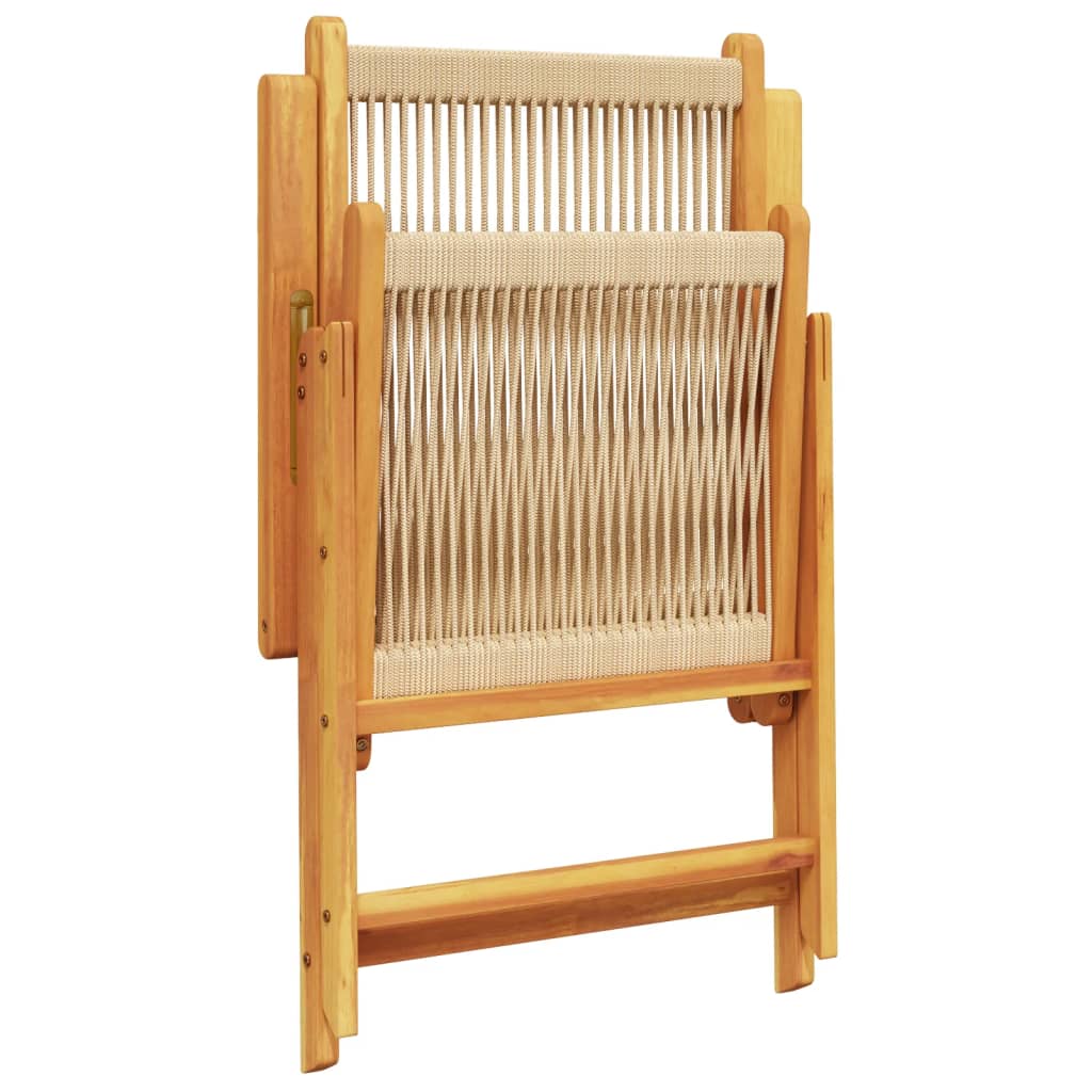Tuinstoelen 4 st verstelbaar massief acaciahout beige is nu te koop bij PeponiXL, paradijselijk wonen!
