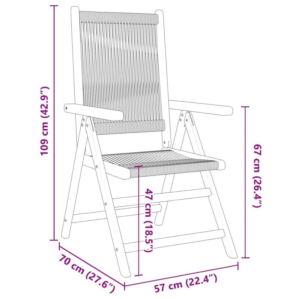 Tuinstoelen 4 st verstelbaar massief acaciahout beige is nu te koop bij PeponiXL, paradijselijk wonen!