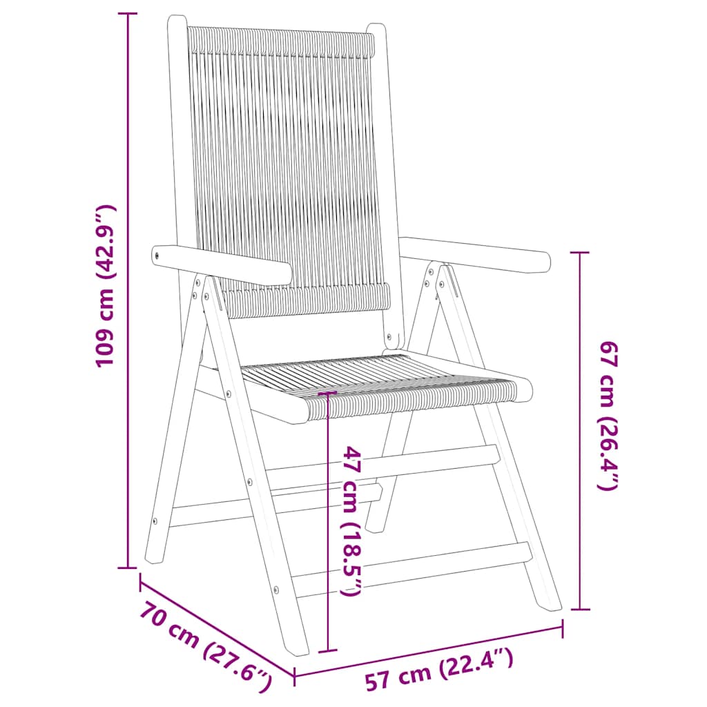 Tuinstoelen 4 st verstelbaar massief acaciahout beige is nu te koop bij PeponiXL, paradijselijk wonen!