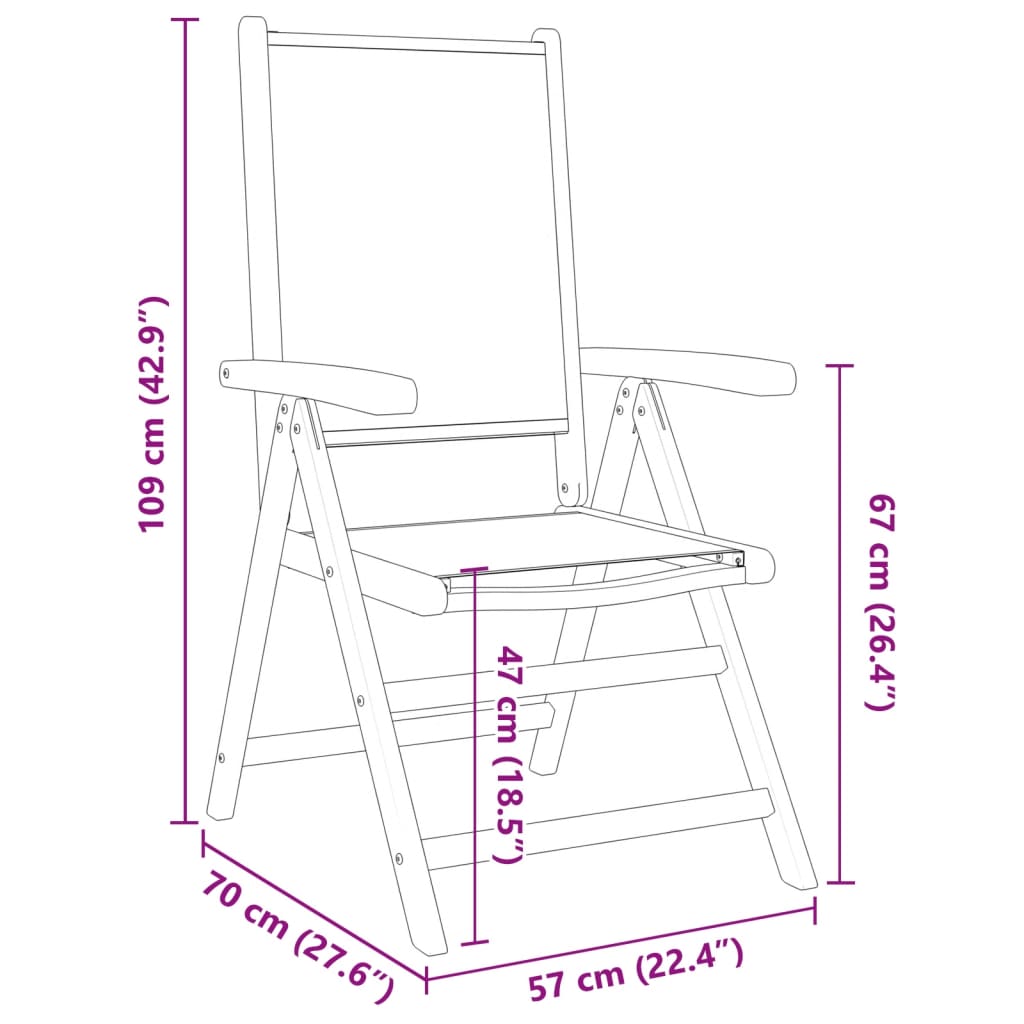 Tuinstoelen 6 st massief hout en stof crèmewit is nu te koop bij PeponiXL, paradijselijk wonen!