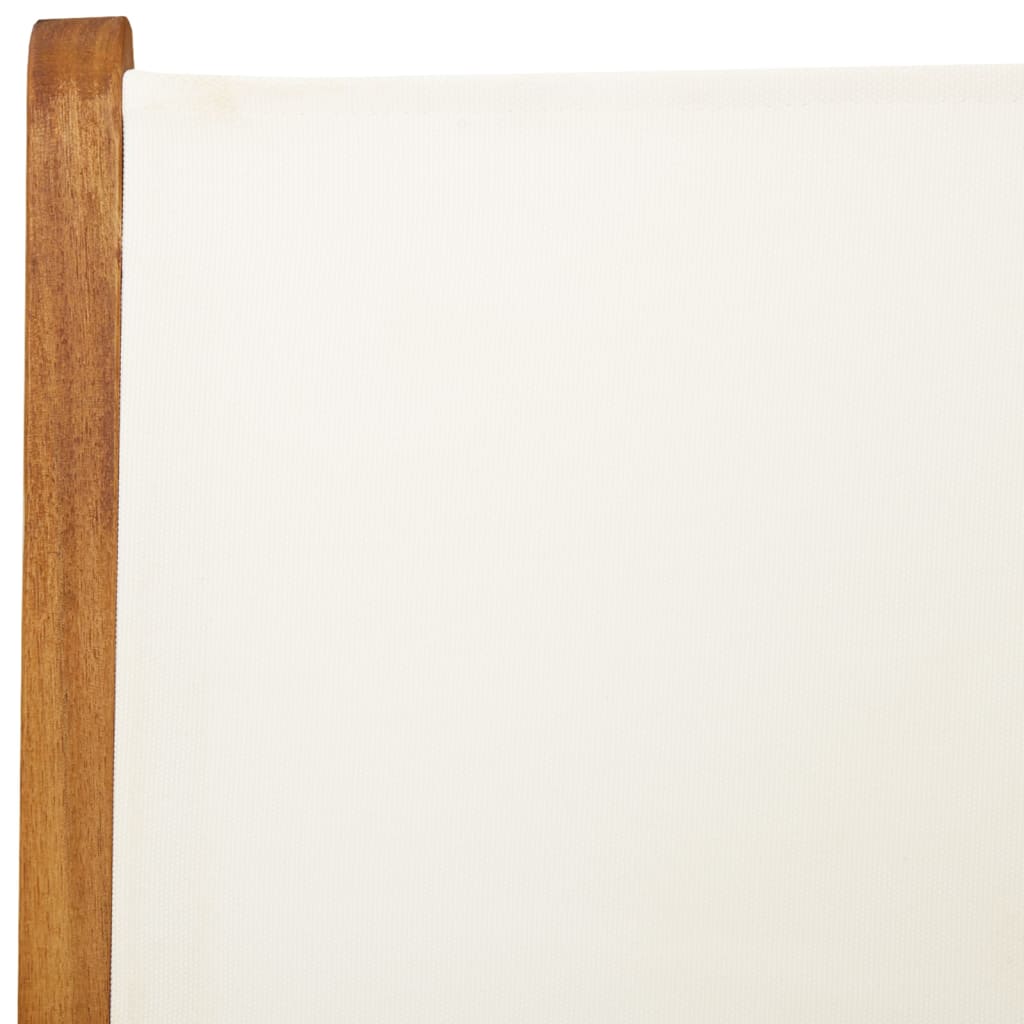 Tuinstoelen 8 st verstelbaar massief hout en stof crèmewit is nu te koop bij PeponiXL, paradijselijk wonen!