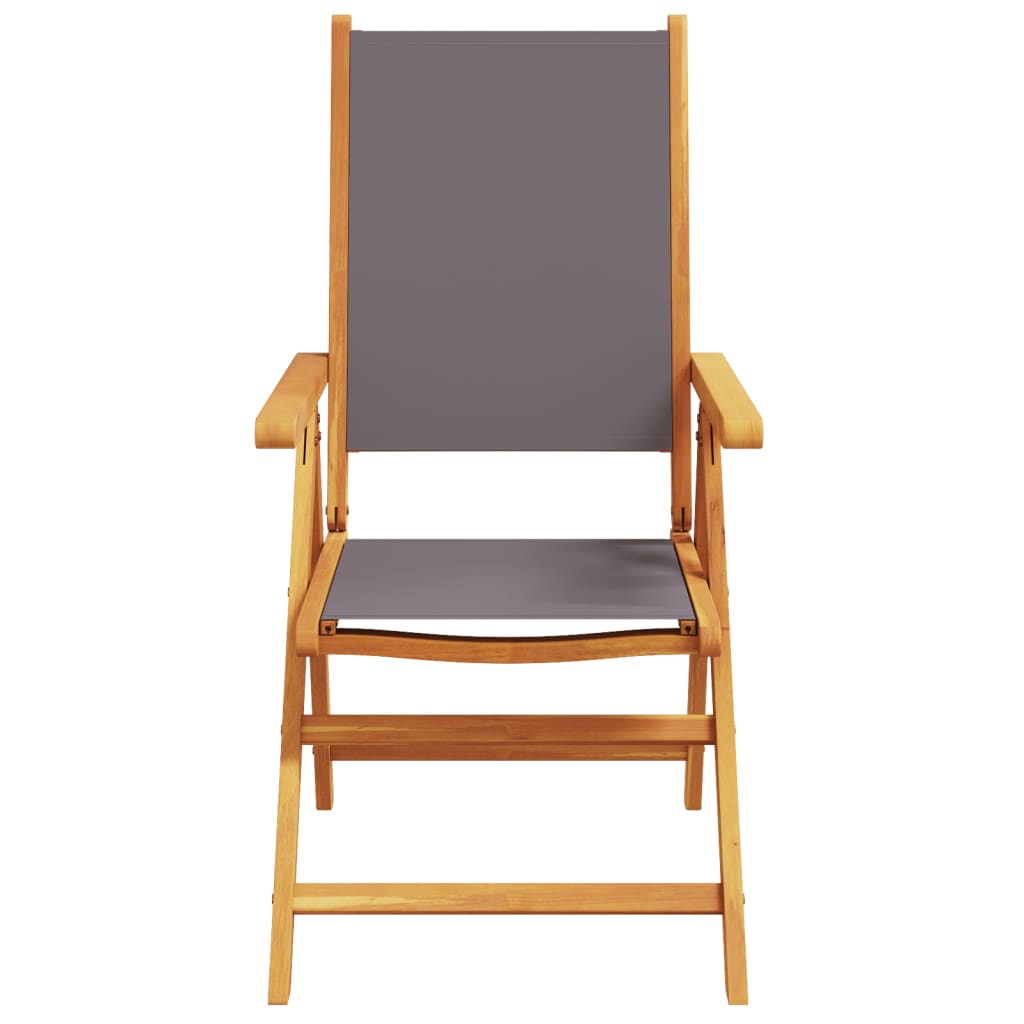 Tuinstoelen 6 st verstelbaar hout en stof antracietkleurig is nu te koop bij PeponiXL, paradijselijk wonen!
