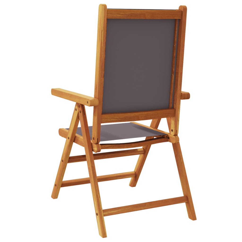 Tuinstoelen 6 st verstelbaar hout en stof antracietkleurig is nu te koop bij PeponiXL, paradijselijk wonen!