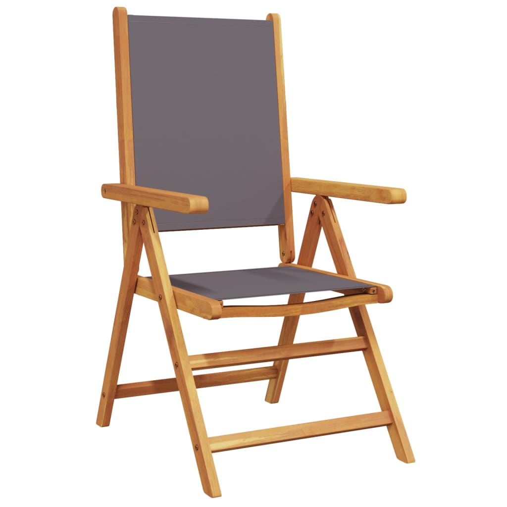 Tuinstoelen 8 st verstelbaar hout en stof antracietkleurig is nu te koop bij PeponiXL, paradijselijk wonen!