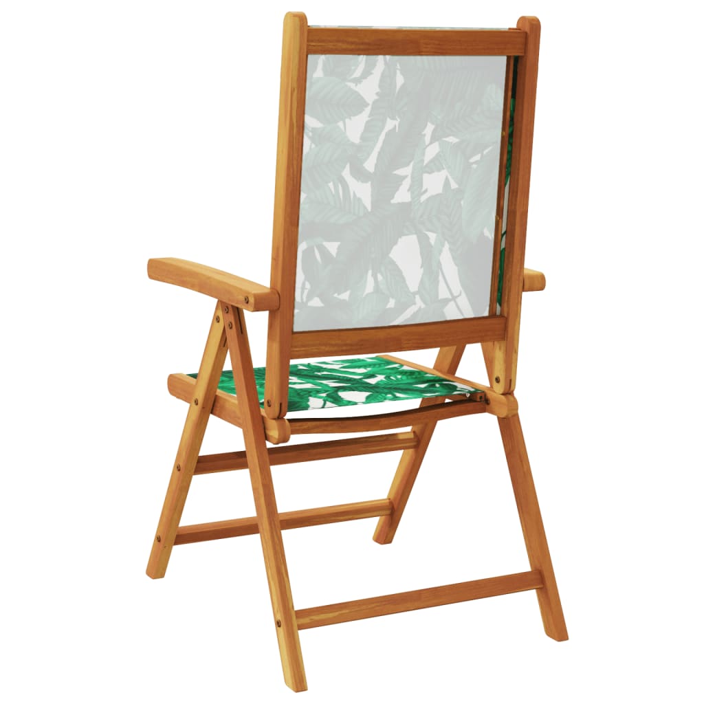 Tuinstoelen 6 st verstelbaar massief hout en stof groen is nu te koop bij PeponiXL, paradijselijk wonen!