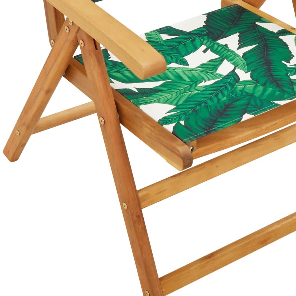 Tuinstoelen 6 st verstelbaar massief hout en stof groen is nu te koop bij PeponiXL, paradijselijk wonen!