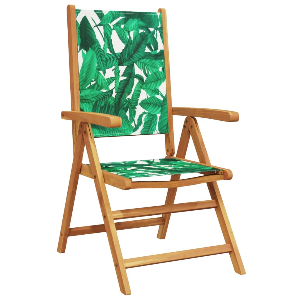 Tuinstoelen 8 st verstelbaar massief hout en stof groen is nu te koop bij PeponiXL, paradijselijk wonen!