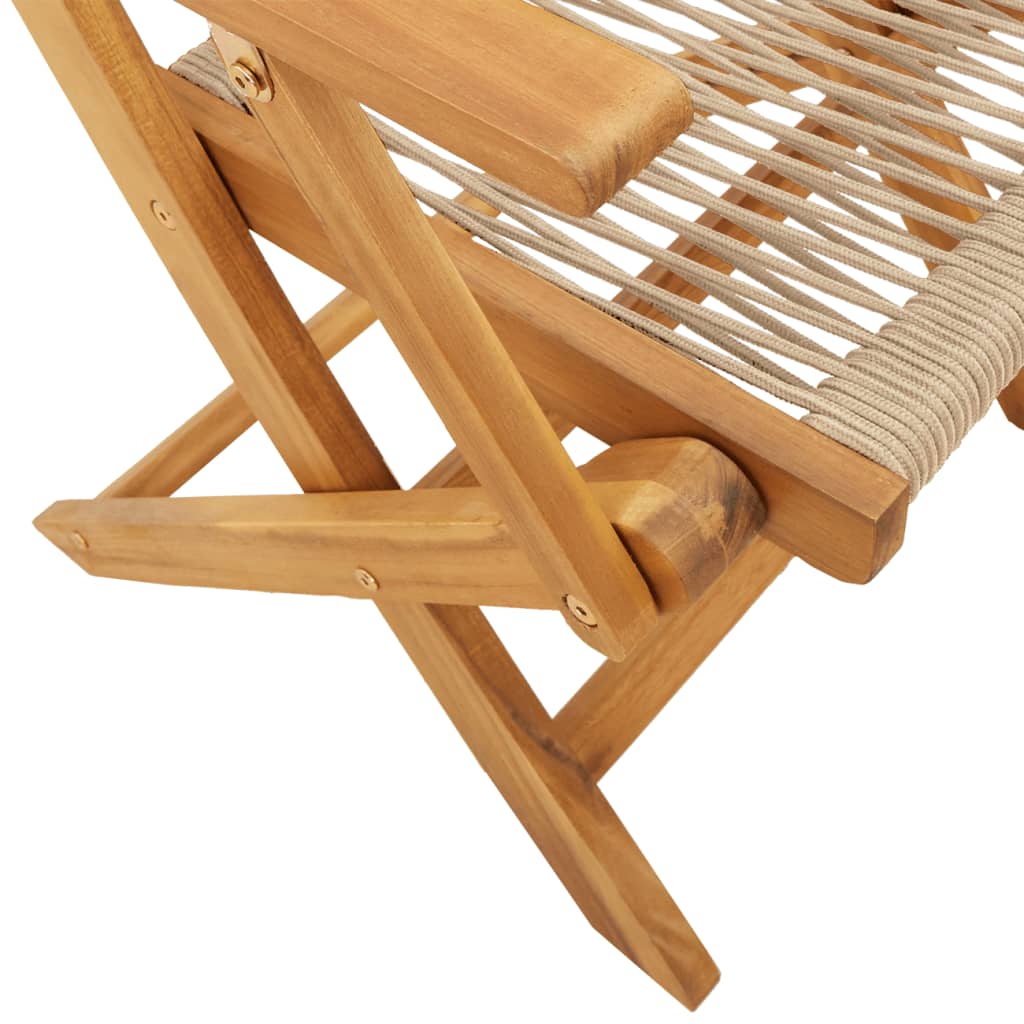 Tuinstoelen 4 st inklapbaar massief acaciahout beige is nu te koop bij PeponiXL, paradijselijk wonen!