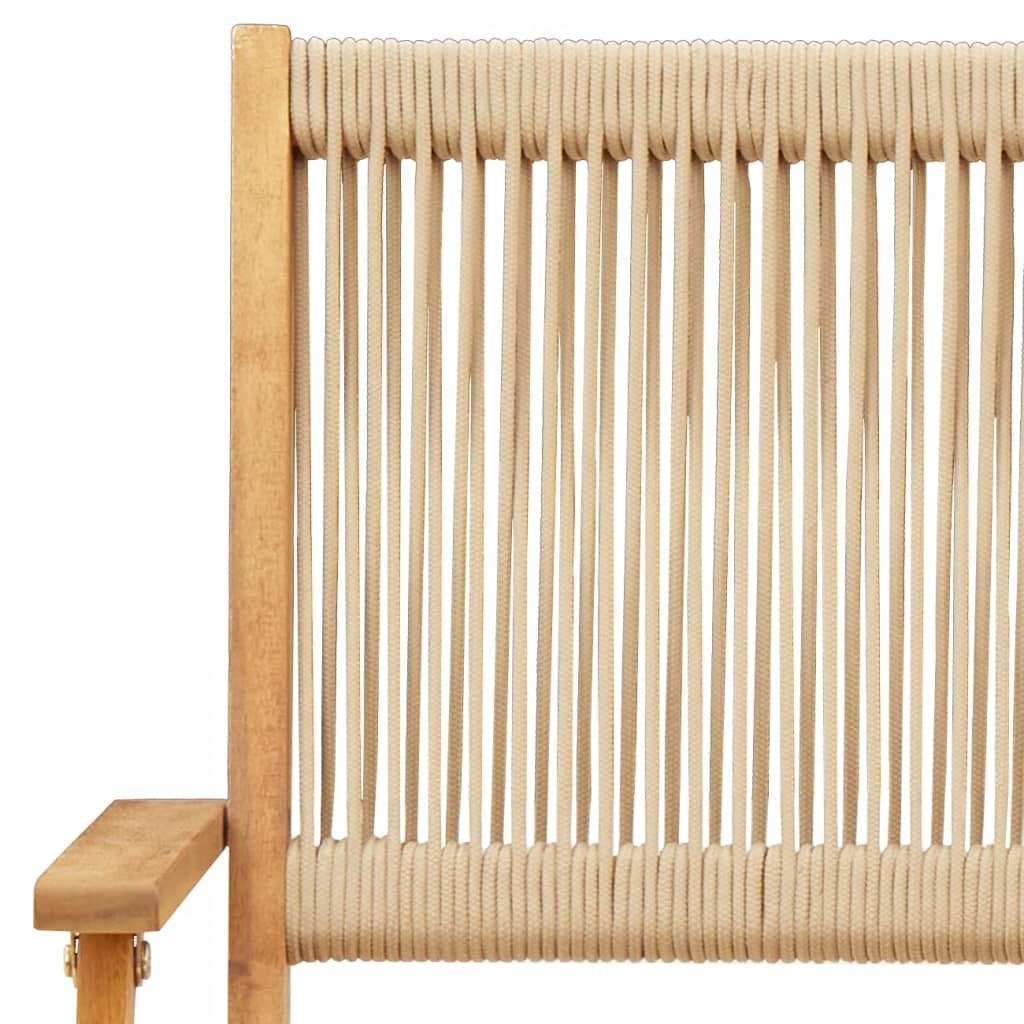 Tuinstoelen 8 st inklapbaar massief acaciahout beige is nu te koop bij PeponiXL, paradijselijk wonen!