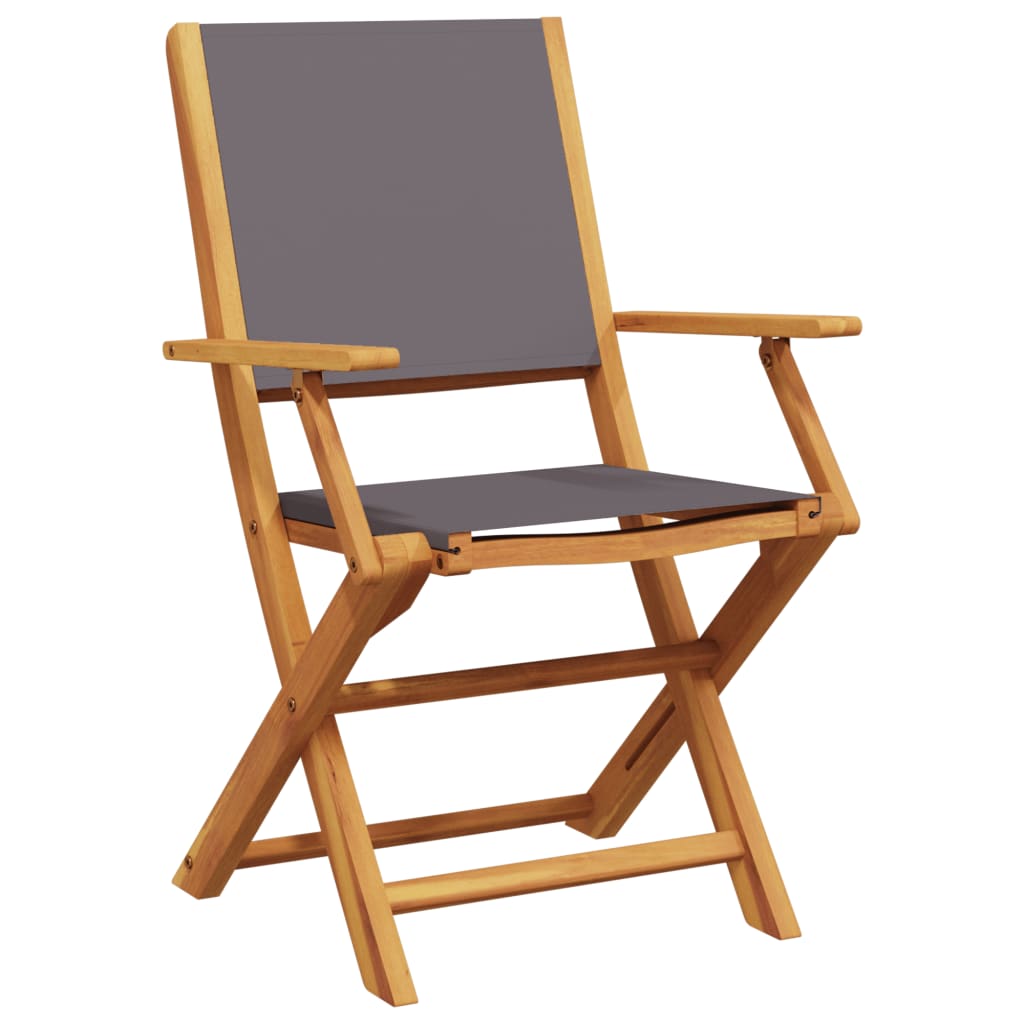 Tuinstoelen 8 st inklapbaar massief hout en stof antracietkleur is nu te koop bij PeponiXL, paradijselijk wonen!