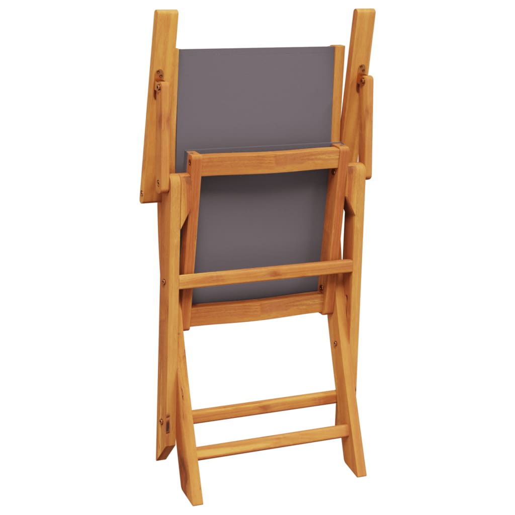 Tuinstoelen 8 st inklapbaar massief hout en stof antracietkleur is nu te koop bij PeponiXL, paradijselijk wonen!
