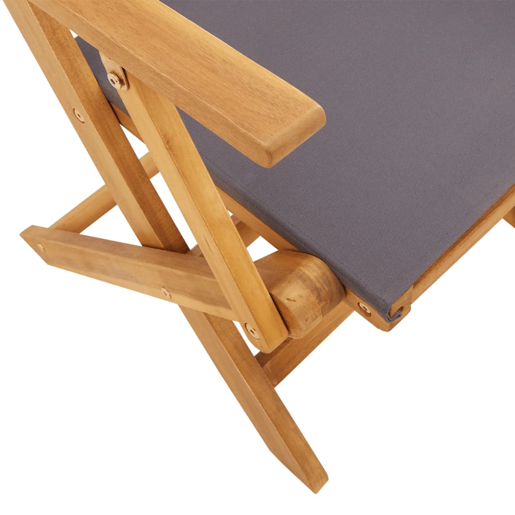 Tuinstoelen 8 st inklapbaar massief hout en stof antracietkleur is nu te koop bij PeponiXL, paradijselijk wonen!