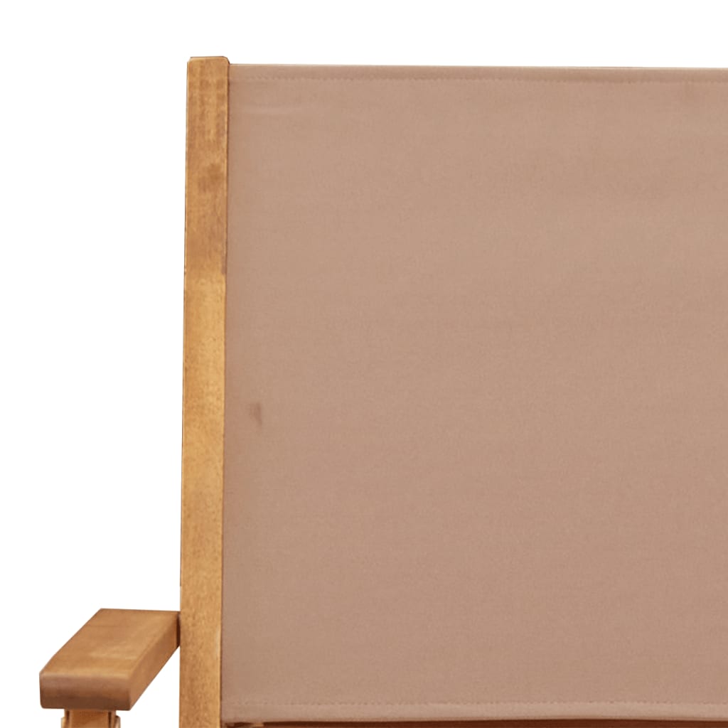Tuinstoelen 6 st inklapbaar stof en massief hout taupe is nu te koop bij PeponiXL, paradijselijk wonen!