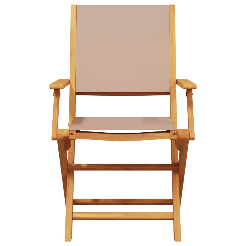 Tuinstoelen 8 st inklapbaar stof en massief hout taupe is nu te koop bij PeponiXL, paradijselijk wonen!