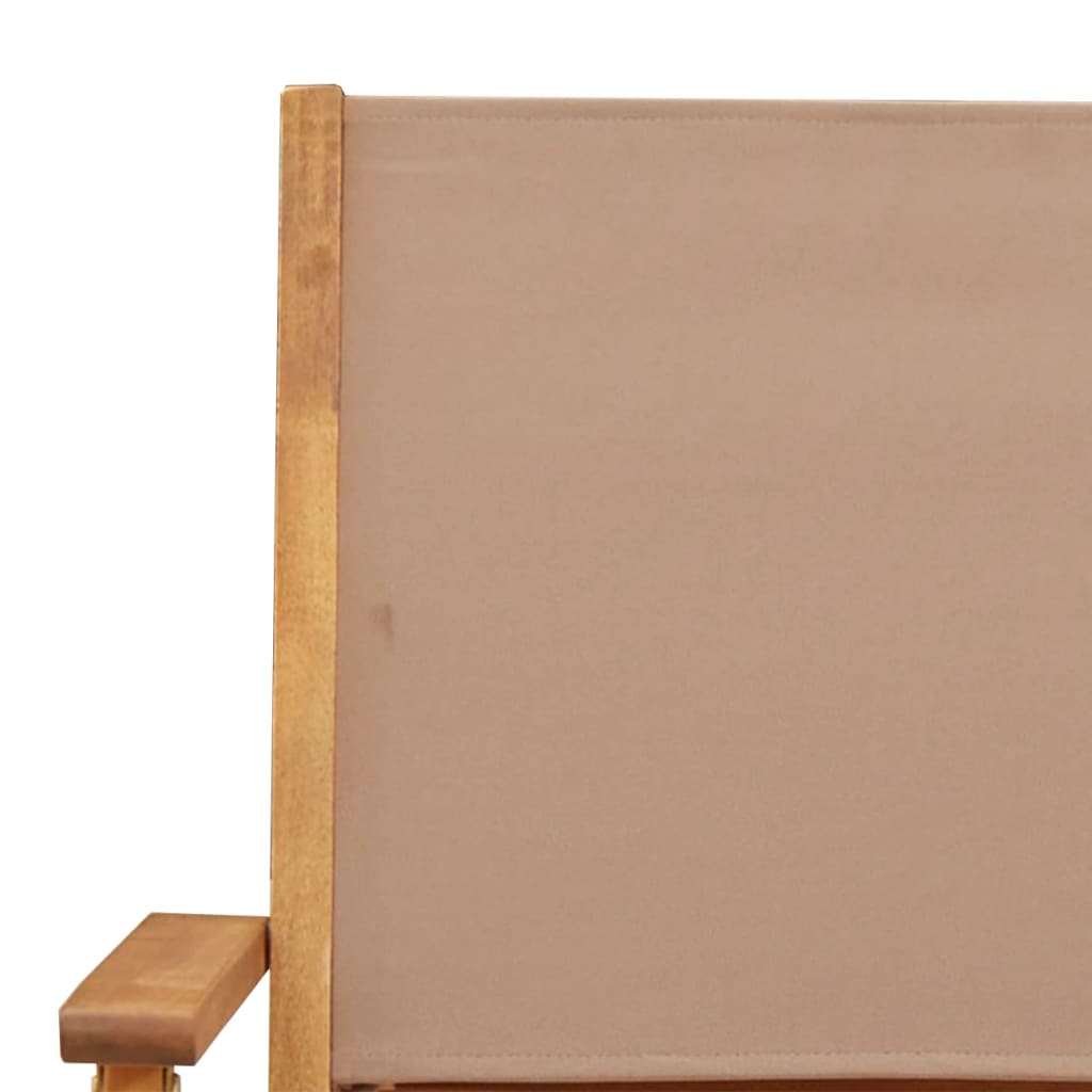 Tuinstoelen 8 st inklapbaar stof en massief hout taupe is nu te koop bij PeponiXL, paradijselijk wonen!