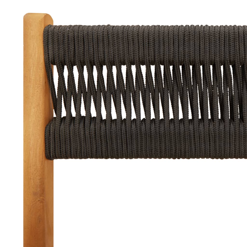Tuinstoelen 8 st inklapbaar massief acaciahout zwart is nu te koop bij PeponiXL, paradijselijk wonen!