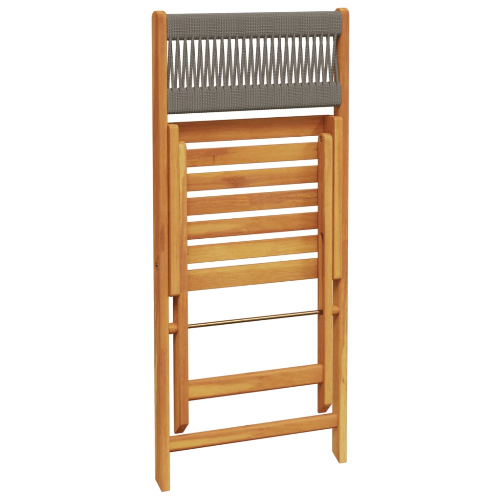 Tuinstoelen 4 st inklapbaar massief acaciahout grijs is nu te koop bij PeponiXL, paradijselijk wonen!