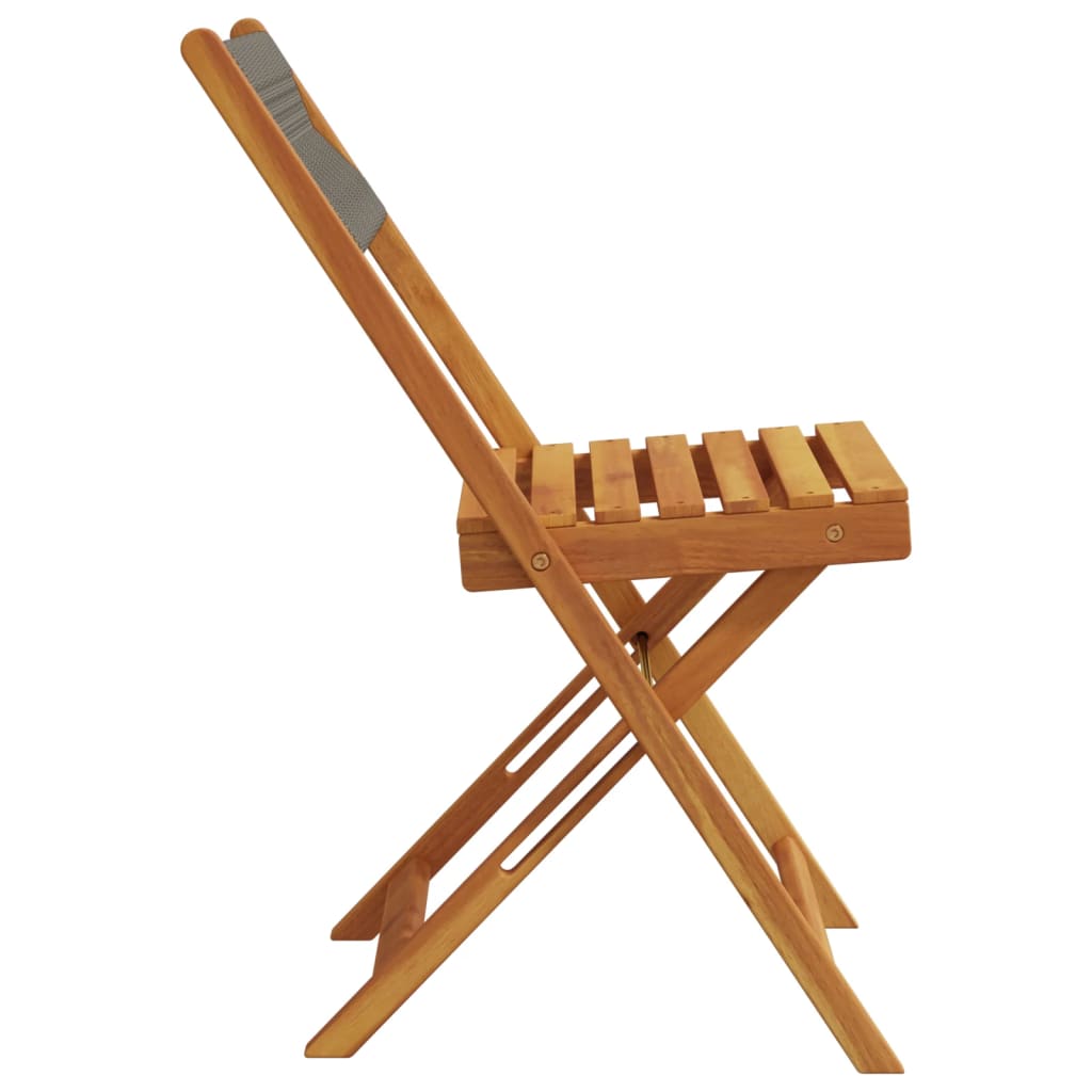 Tuinstoelen 6 st inklapbaar massief acaciahout grijs is nu te koop bij PeponiXL, paradijselijk wonen!
