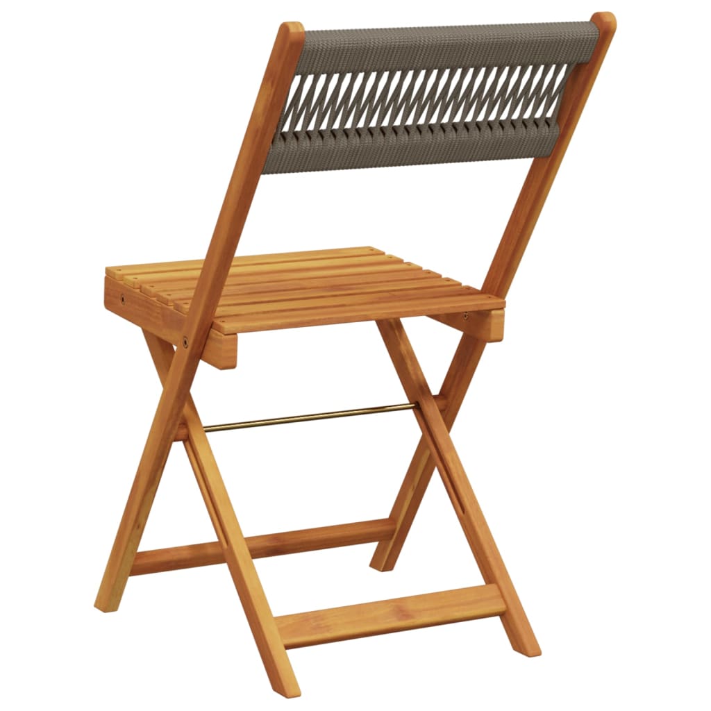 Tuinstoelen 8 st inklapbaar massief acaciahout grijs is nu te koop bij PeponiXL, paradijselijk wonen!