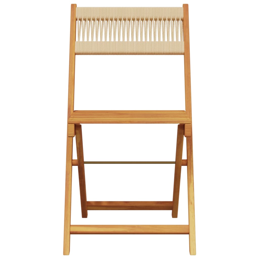 Tuinstoelen 4 st inklapbaar massief acaciahout beige is nu te koop bij PeponiXL, paradijselijk wonen!