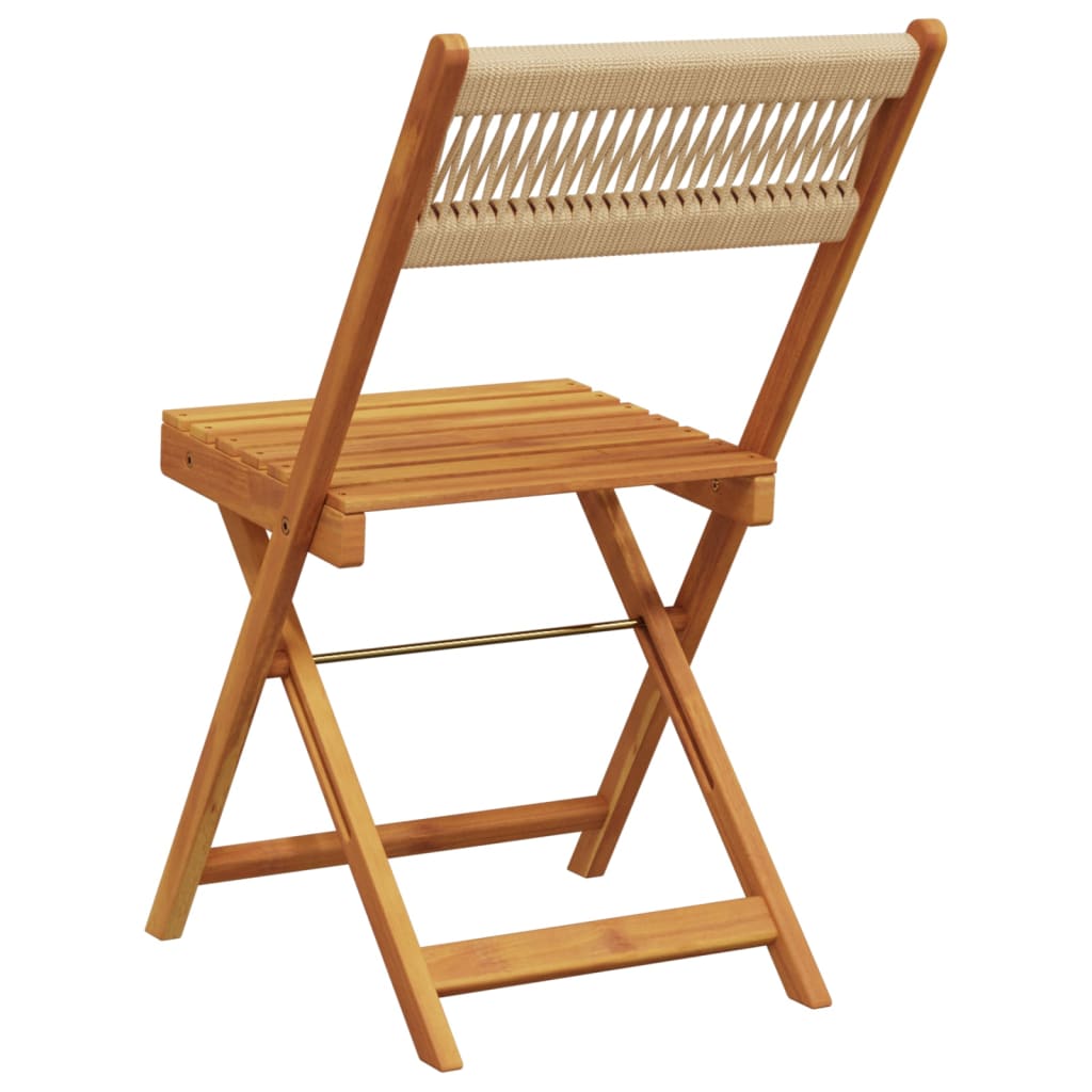 Tuinstoelen 4 st inklapbaar massief acaciahout beige is nu te koop bij PeponiXL, paradijselijk wonen!