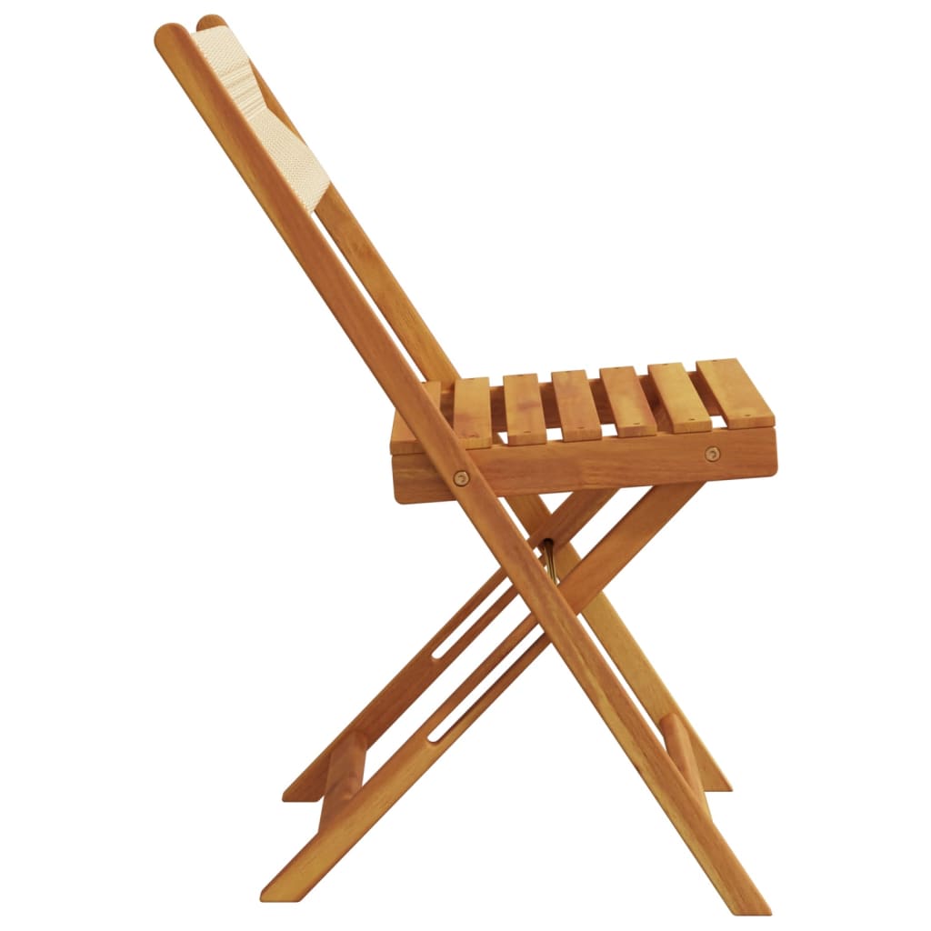 Tuinstoelen 8 st inklapbaar massief acaciahout beige is nu te koop bij PeponiXL, paradijselijk wonen!