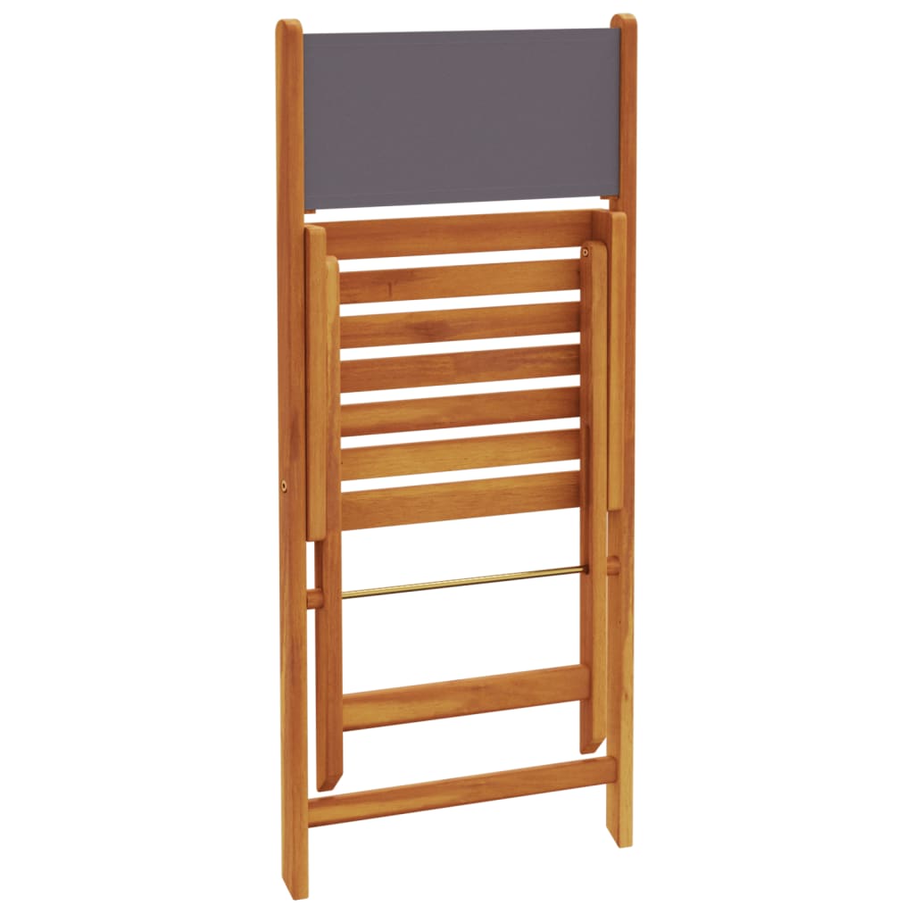 Tuinstoelen 4 st inklapbaar massief hout en stof antracietkleur is nu te koop bij PeponiXL, paradijselijk wonen!