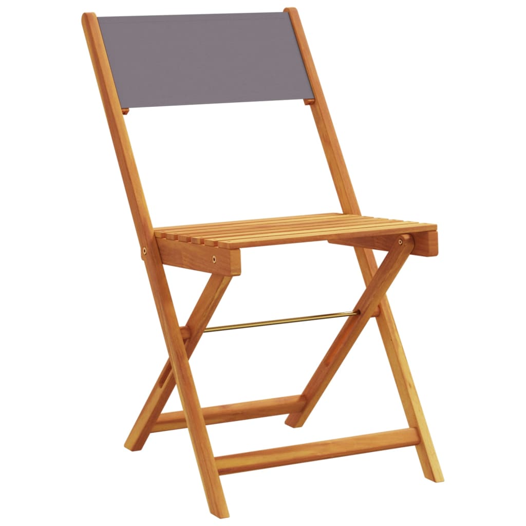 Tuinstoelen 6 st inklapbaar massief hout en stof antracietkleur is nu te koop bij PeponiXL, paradijselijk wonen!