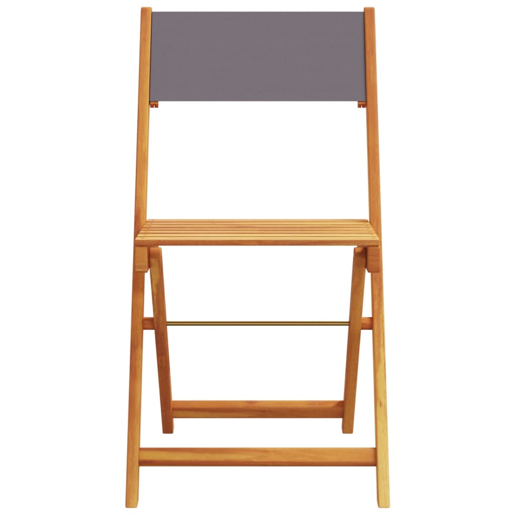 Tuinstoelen 6 st inklapbaar massief hout en stof antracietkleur is nu te koop bij PeponiXL, paradijselijk wonen!