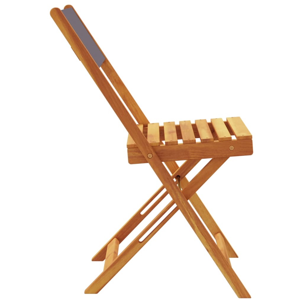 Tuinstoelen 6 st inklapbaar massief hout en stof antracietkleur is nu te koop bij PeponiXL, paradijselijk wonen!