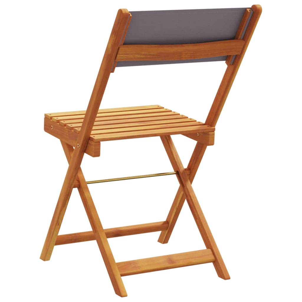 Tuinstoelen 6 st inklapbaar massief hout en stof antracietkleur is nu te koop bij PeponiXL, paradijselijk wonen!