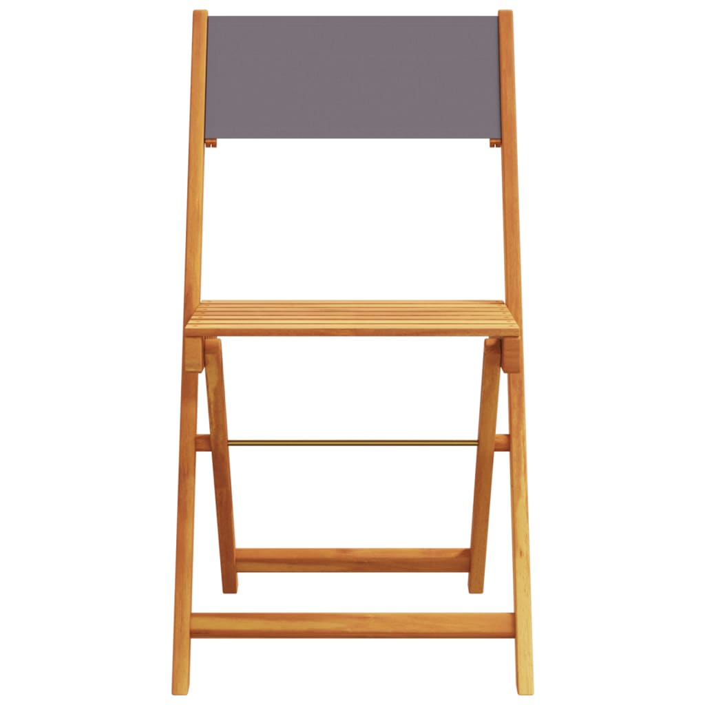 Tuinstoelen 8 st inklapbaar massief hout en stof antracietkleur is nu te koop bij PeponiXL, paradijselijk wonen!