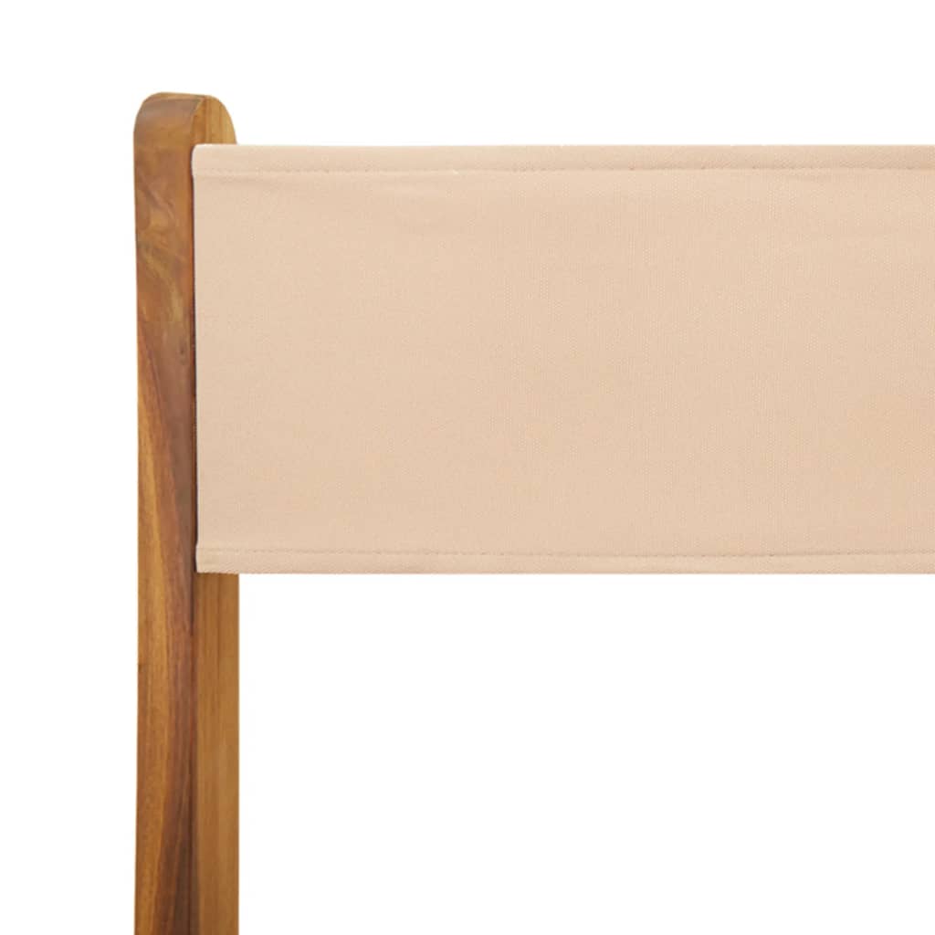 Tuinstoelen 8 st inklapbaar stof en massief hout beige is nu te koop bij PeponiXL, paradijselijk wonen!