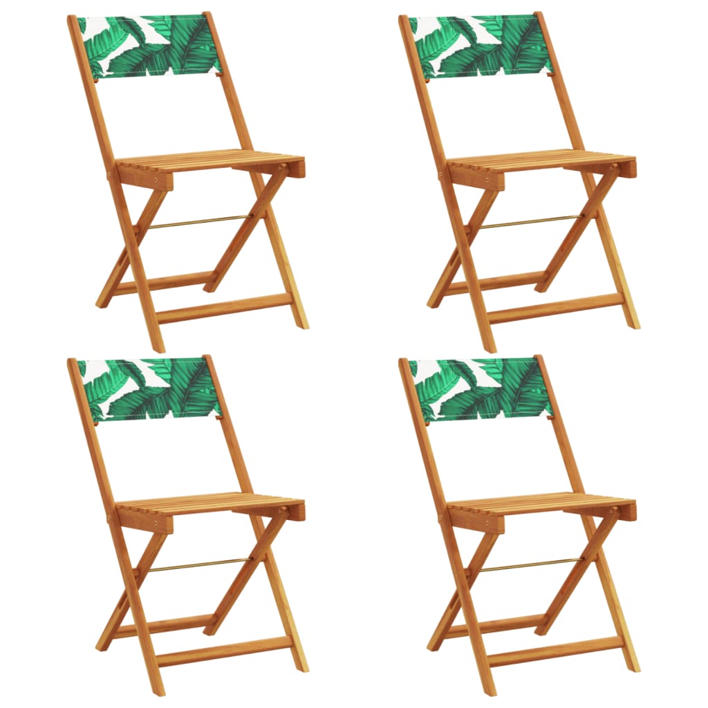 Tuinstoelen 4 st inklapbaar stof en massief hout groen is nu te koop bij PeponiXL, paradijselijk wonen!